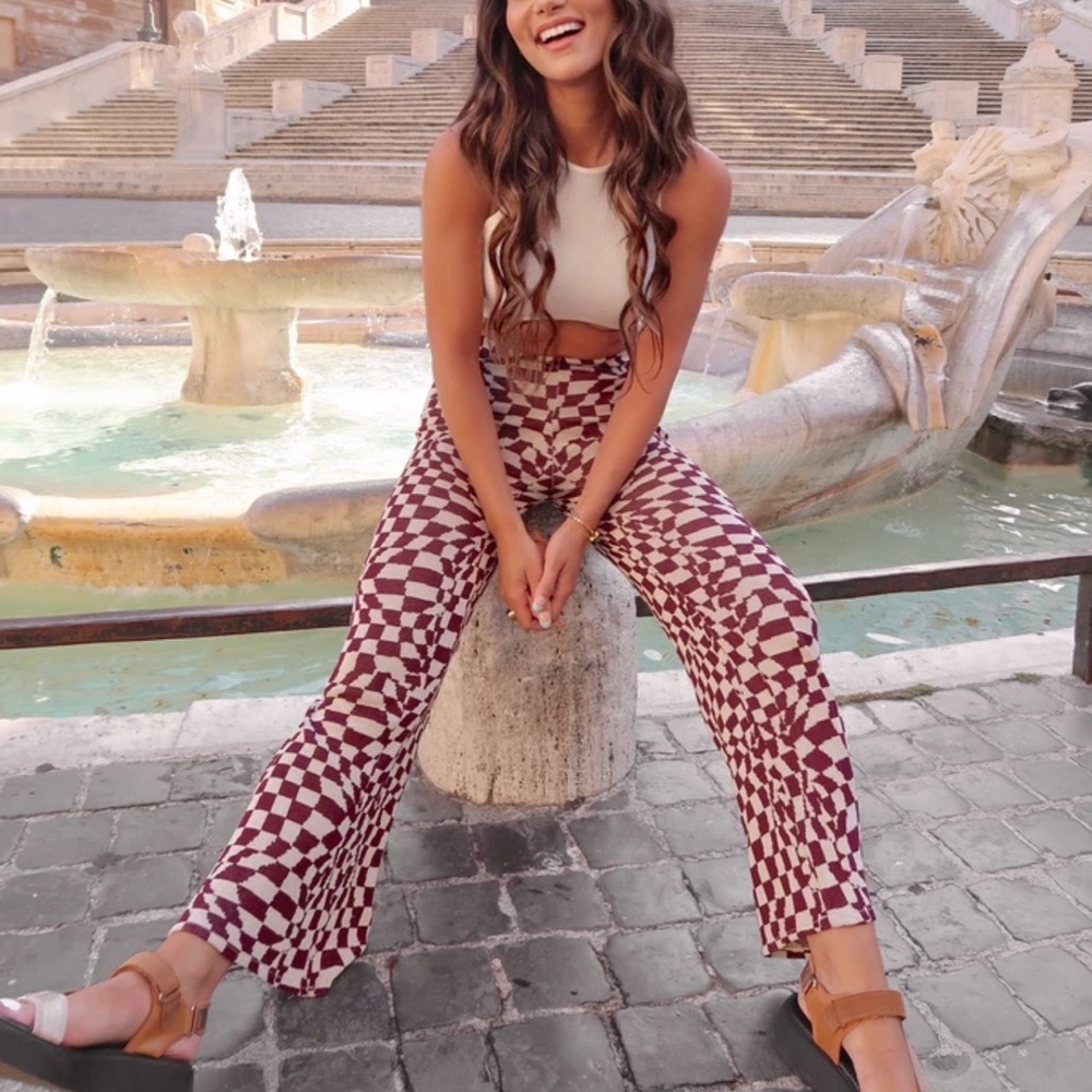 Checkered Knit Pants - Picture 5 of 5